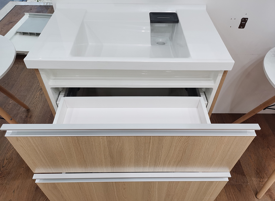 Cuarto de baño de madera moderno y acogedor toctocampllavabo gabinete de baño a prueba de agua