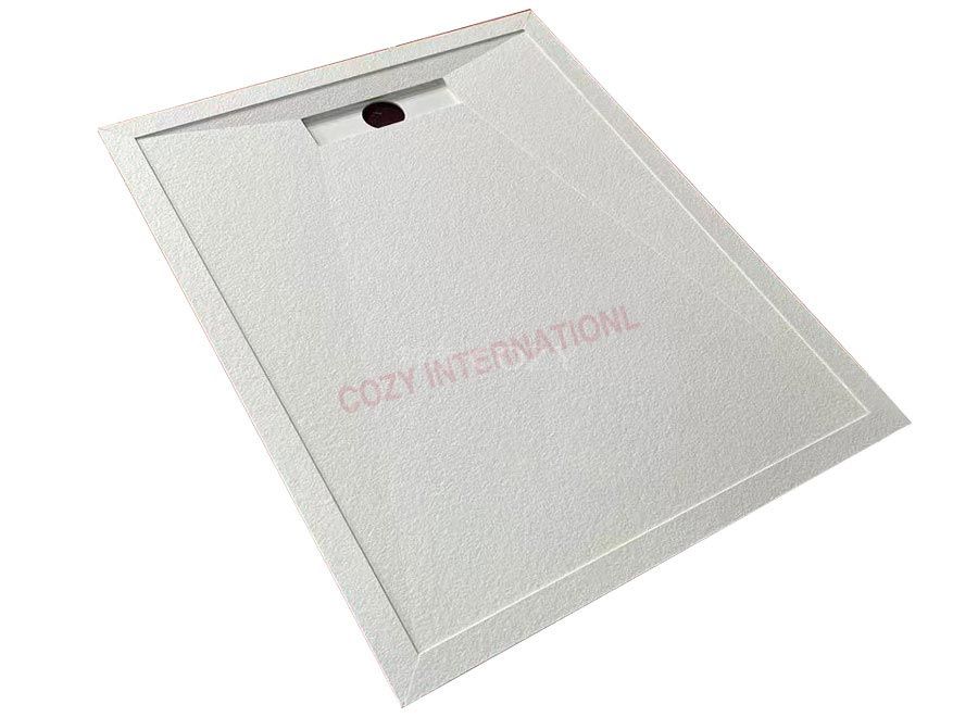 Placa de roca de cemento de cemento espumfrente a las bases de la ducha antideslizbandeja de la ducha