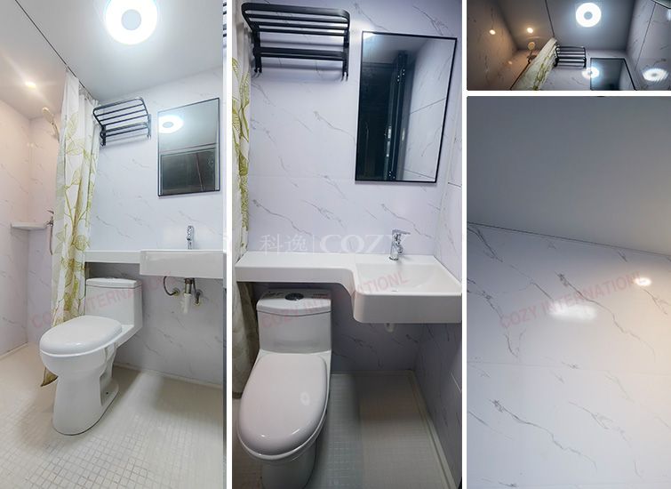 Modular todo en un baño inodoro para hoteles (MTU1217)