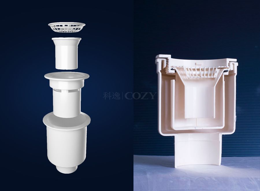 Tapón de drenaje vertical patentado COZY para baño