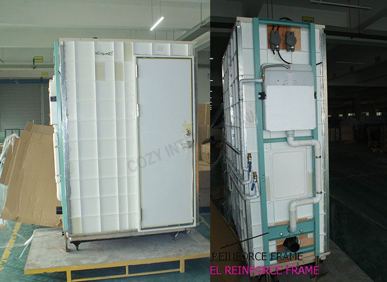 Unidades modernas de baño, cabinas prefabricadas para barcos