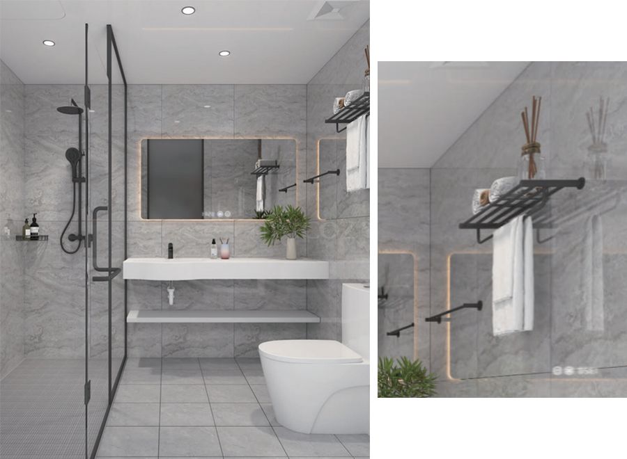 Unidad modular de ducha y baño prefabricada, resistente y ligera (BUX1624)