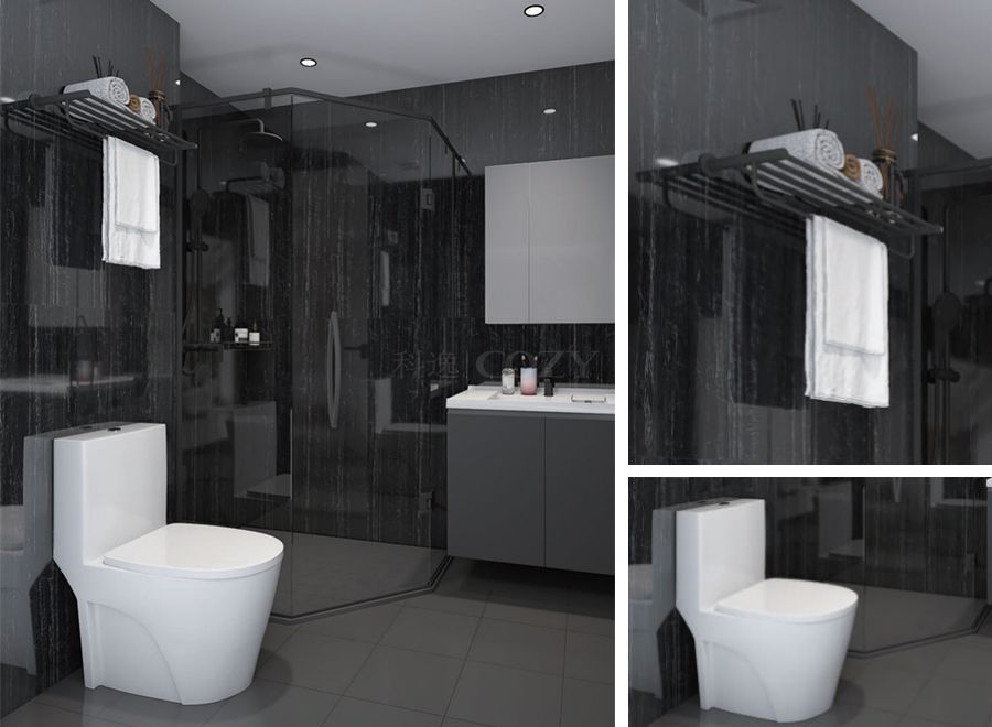 Baño de instalación rápida, unidad prefabricada integral (BUX1721)
