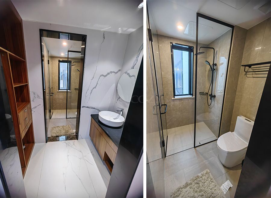 Baño modular prefabricado, unidad integral para baño (BUX1618)