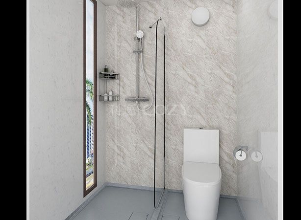 Unidad de baño prefabricada SMC con moldura, unidad completa para baño (BUH1216)