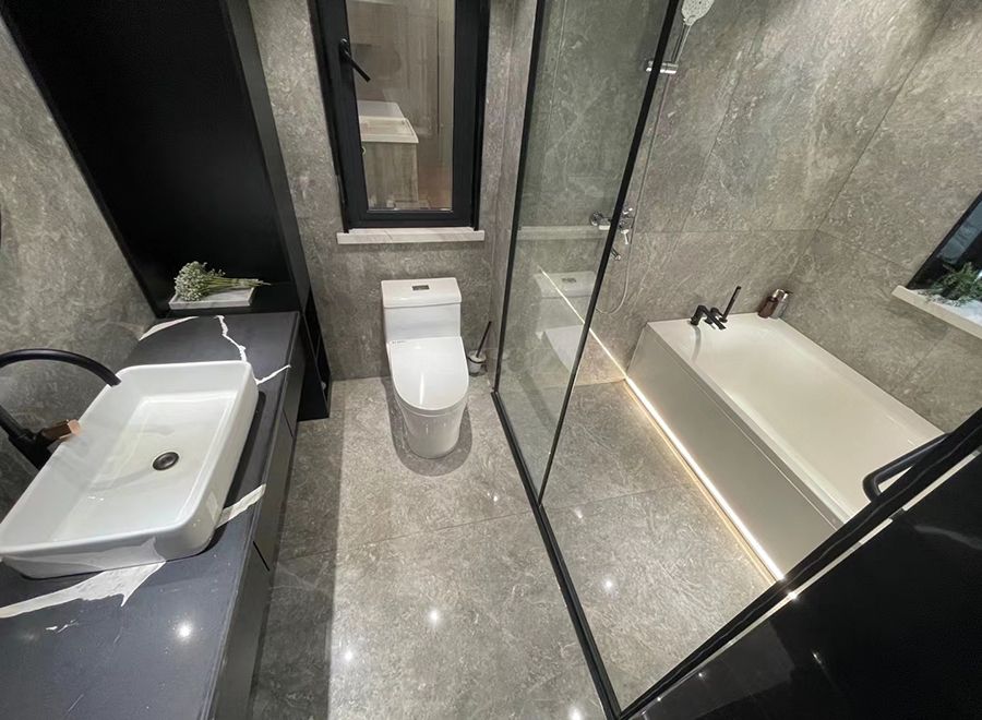 Ducha estilo japonés, baño listo para usar, unidad de baño prefabricada (BUH1620)