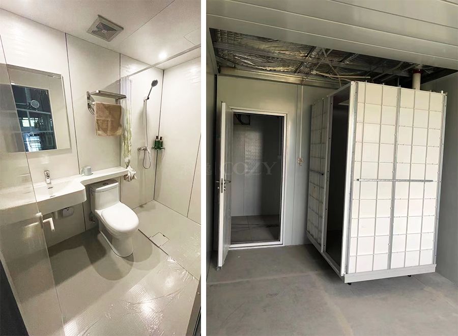 Unidades prefabricadas ligeras para baños, ideales para apartamentos de hoteles, con baño y ducha integrados (BUL1418)