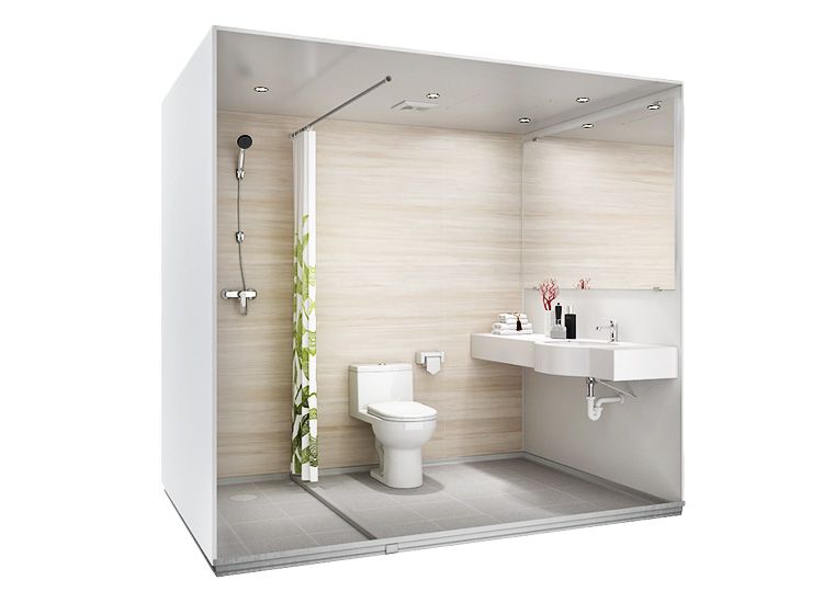Bañeras prefabricadas de diseño sencillo con unidades modulares para inodoro en contenedor (BUL1624)