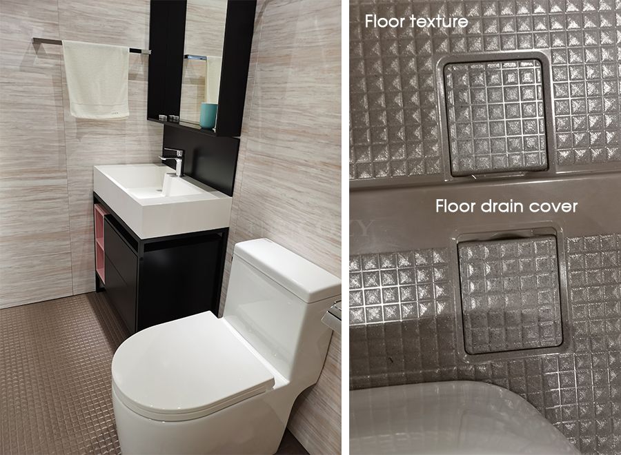 Unidades prefabricadas de baño con inodoro y ducha marinas de buena calidad (BUE1224)