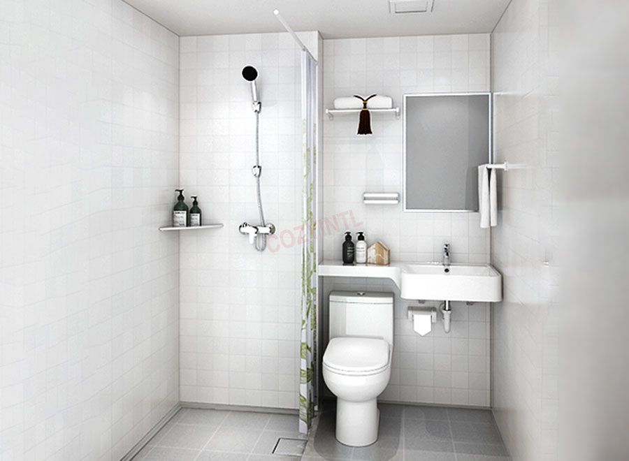 Modulo prefabricado completo para baño y ducha, modelo de venta rápida (BUL1218)