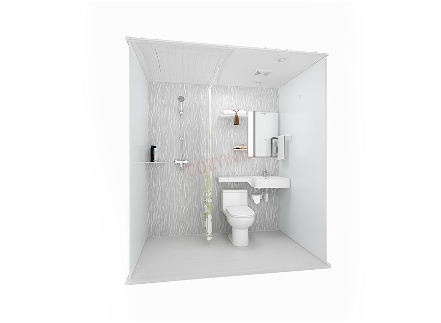 Inodoro prefabricado para baño, unidades de baño prefabricadas (BUL1220)