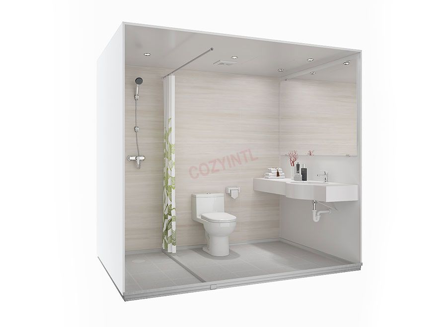 Bañeras prefabricadas de diseño sencillo con unidades modulares para inodoro en contenedor (BUL1624)