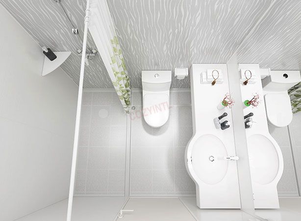 Unidad sanitaria prefabricada de buena calidad, unidad integral para baño en hoteles (BUL1620)