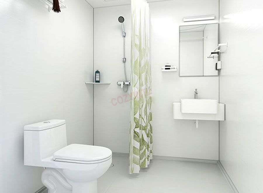 Unidad de baño con ducha y toa prefabricada impermeable SMC de una sola pieza para apartamentos (BUL1618)