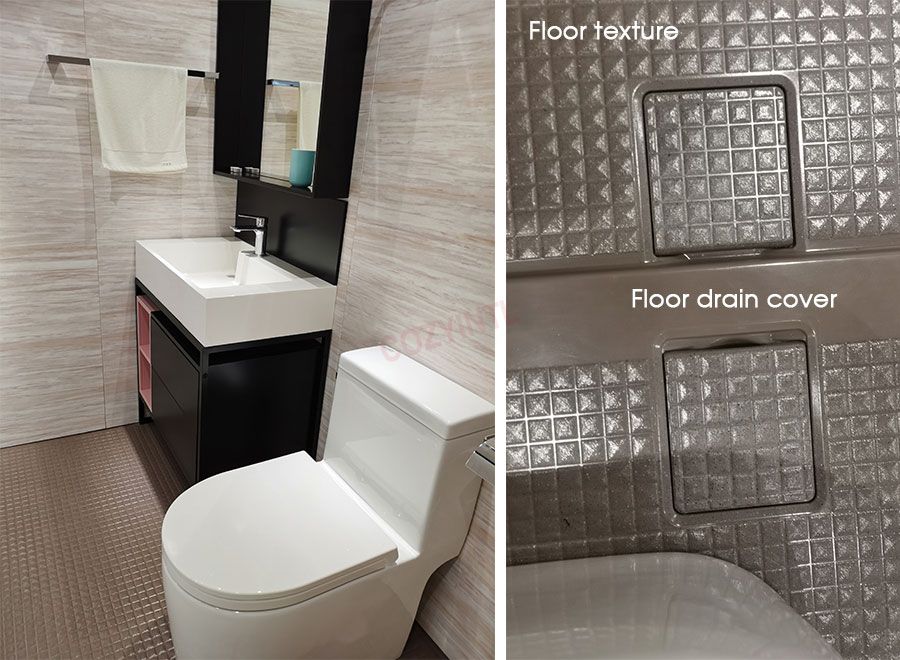 Unidades prefabricadas de baño con inodoro y ducha marinas de buena calidad (BUE1224)