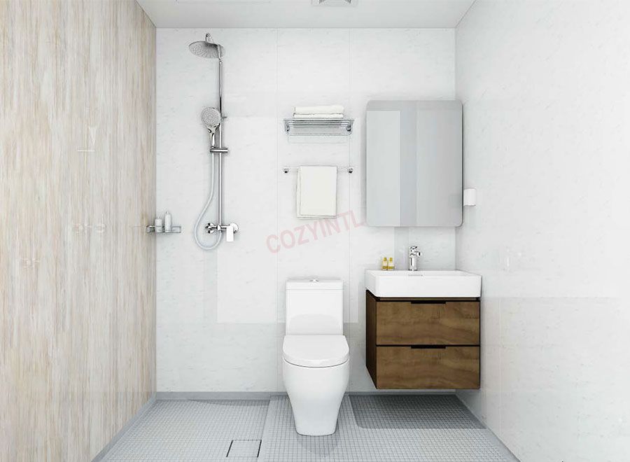 Sistema completo de baños SMC, inodoros prefabricados para hoteles (BUE1220)