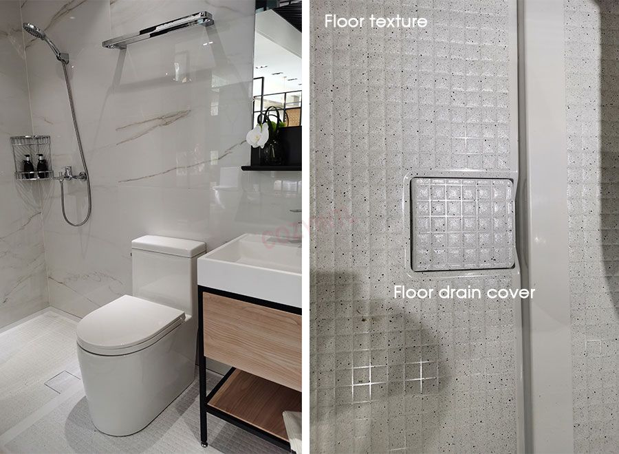 Instalación rápida de baño modular prefabricado, unidad de inodoro y ducha (BUE1022)
