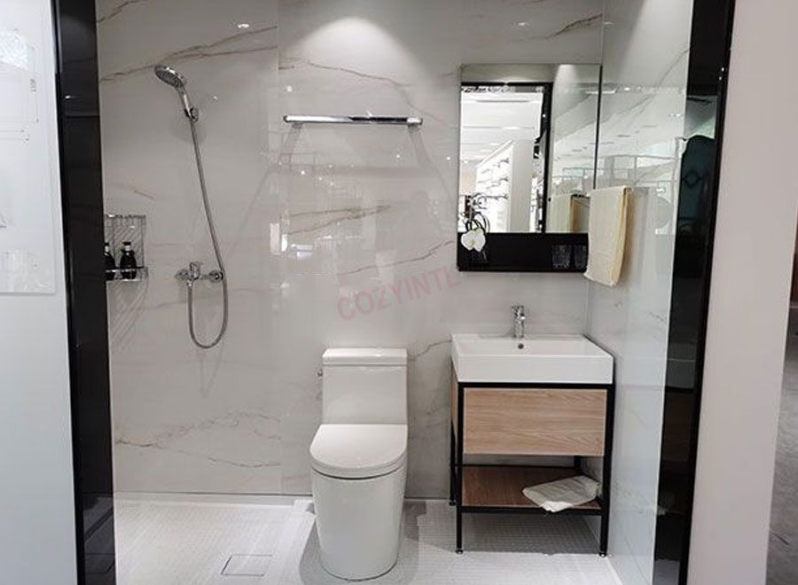 Instalación rápida de baño modular prefabricado, unidad de inodoro y ducha (BUE1022)