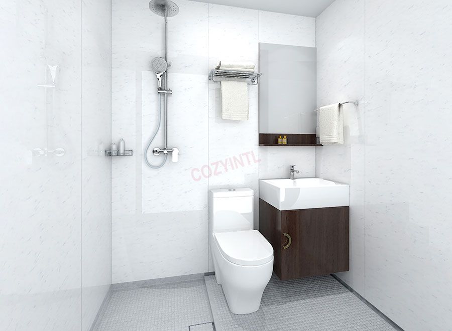 Unidades modulares de baño SMC, instalación rápida, baño prefabricado para apartamentos (BUE1219)