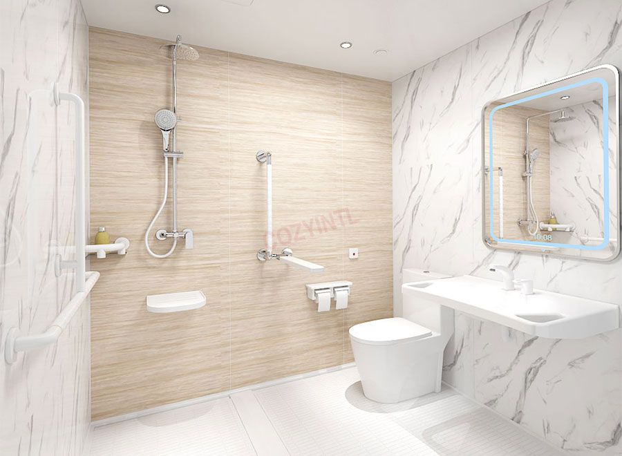 Unidad de baño prefabricada SMC, baño completo con ducha (BUN1622)