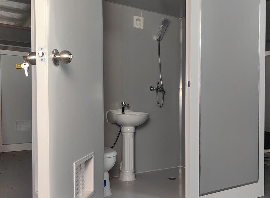 Toilette portátil multifuncional con doble puerta, estable y móvil, para uso exterior