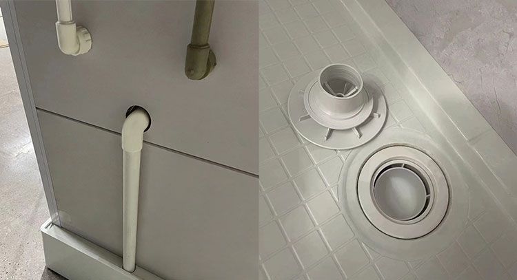Toaleta modular de alta calidad impermeable para baño con suelo moldeado en SMC