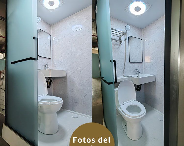 Toaleta modular de alta calidad impermeable para baño con suelo moldeado en SMC