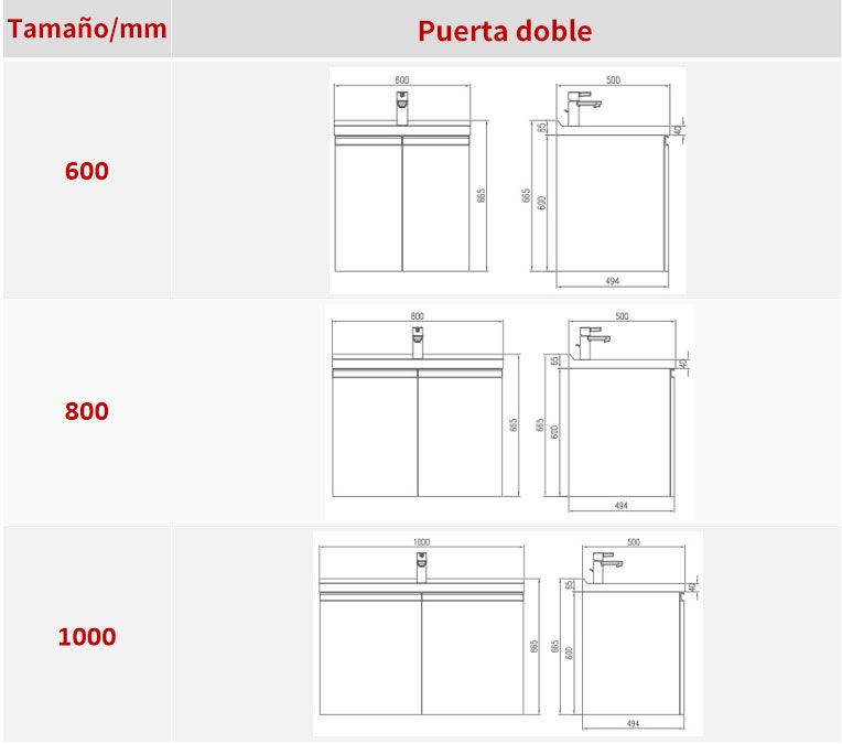 Armario de baño de pared y mueble de lavabo estilo retro personalizado