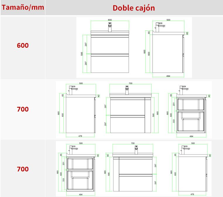 Armario de baño de pared y mueble de lavabo estilo retro personalizado
