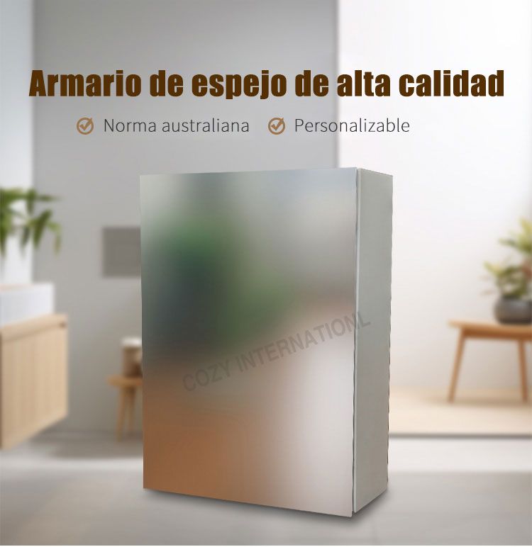 Armario de espejo y armario de baño con 3 estantes de almacenamiento