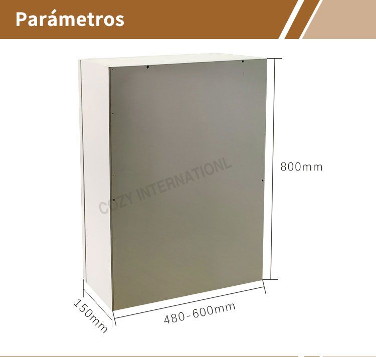 Armario de espejo y armario de baño con 3 estantes de almacenamiento