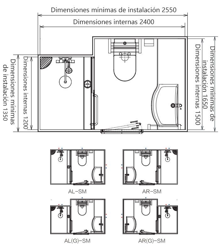 Unidad de baño prefabricada, unidad de baño lista para usar (BUX1524)