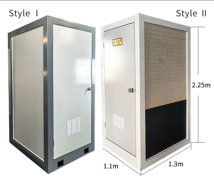 Toilette móvil portátil de pequeño tamaño para exteriores, con función de lavado y defecación, fácil de instalar