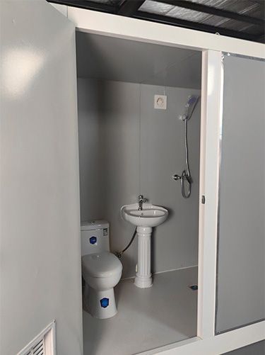 Toilette portátil multifuncional con doble puerta, estable y móvil, para uso exterior