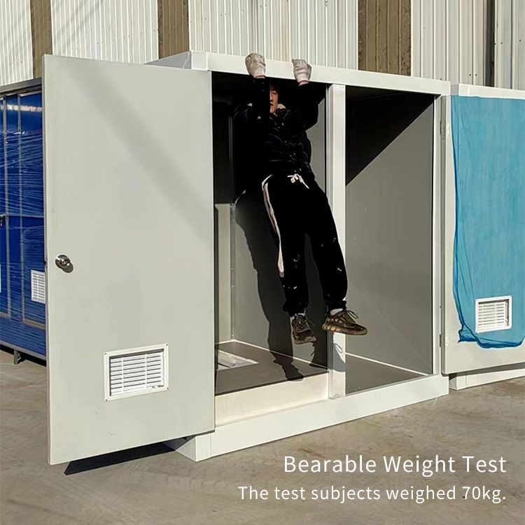 Toilette portátil multifuncional con doble puerta, estable y móvil, para uso exterior