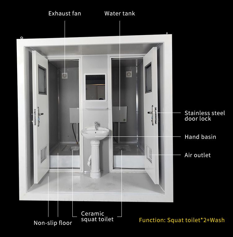 Baño móvil fábrica, baño público, inodoro personalizado portátil, inodoros al aire libre para venta